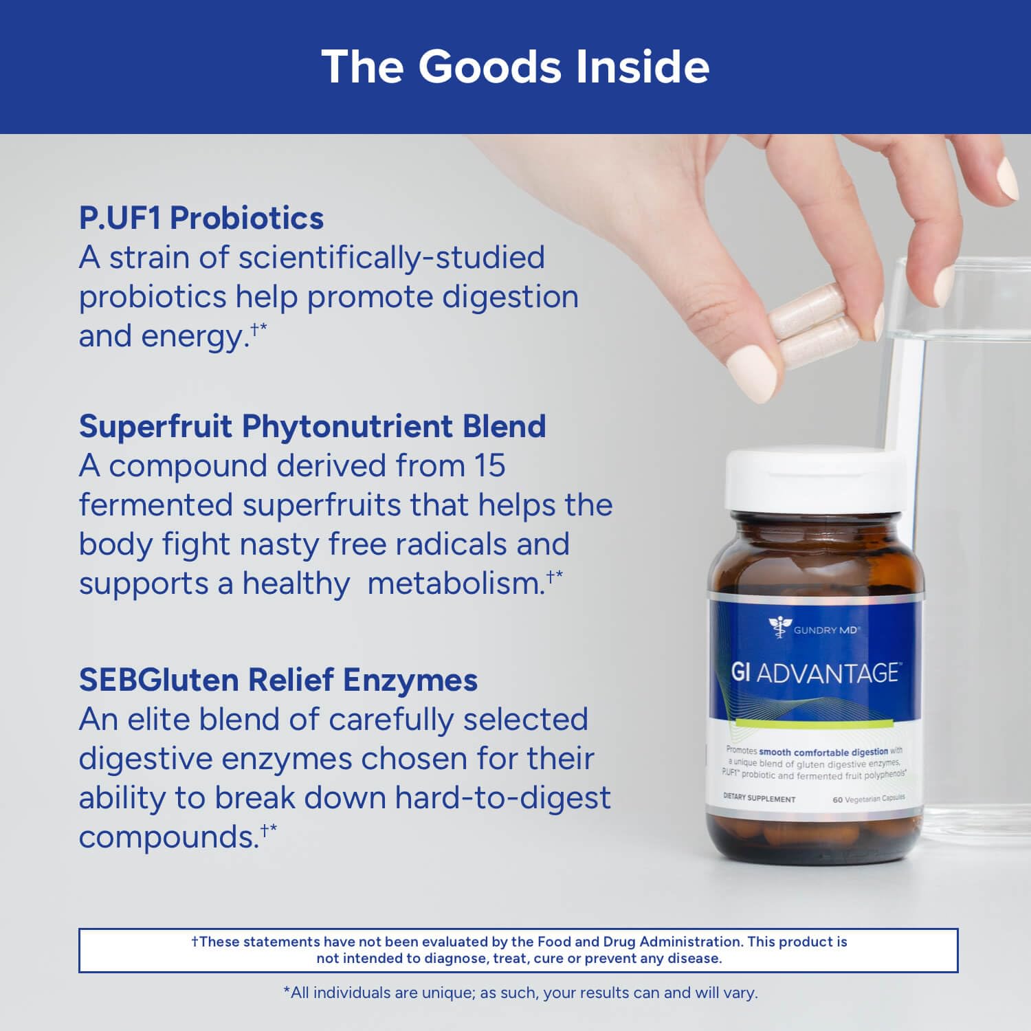 Gundry MD GI Advantage Gut Supplement with Probiotics, Digestive Enzymes, and Superfruit Extracts for Strong Metabolism, Energy, Digestion, - Maple Wellness Supplements