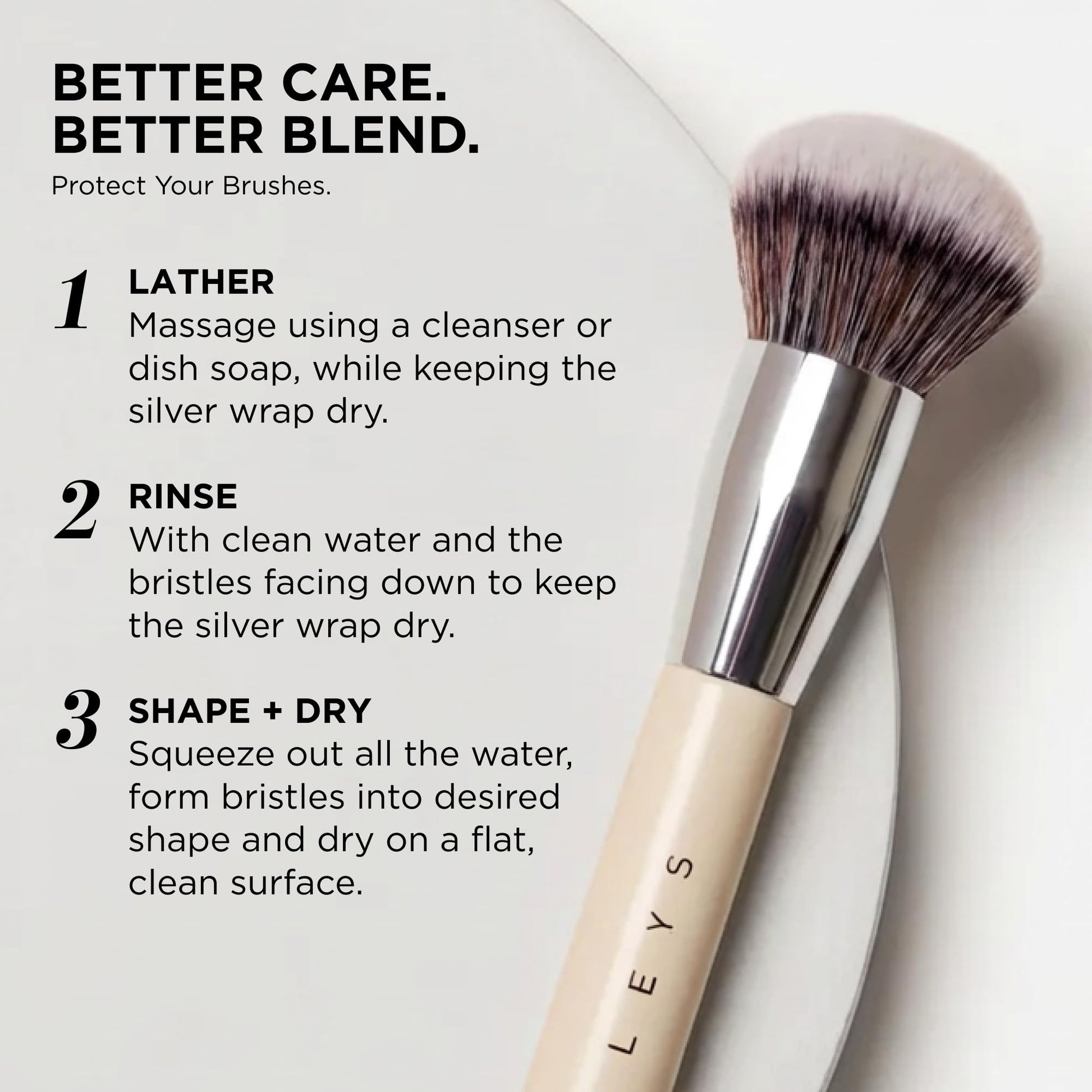 Haleys Beauty Kabuki Foundation Brush For Applying Powder, Foundation, Bronzer, Blush, and Mineral Make up, Soft Bristles, Seamless Blending, Makeup Brushes Essential, Vegan & Cruelty Free - Maple Wellness Supplements