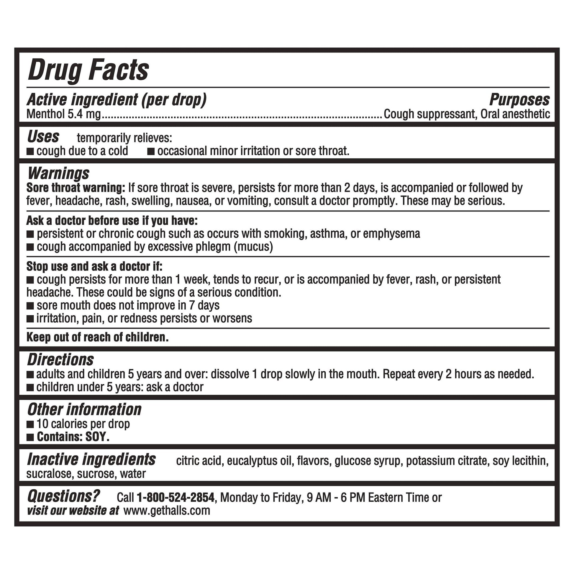 HALLS Cough and Throat Relief Mentho-Lyptus Cough Drops, Value Pack, 80 Drops - Maple Wellness Supplements