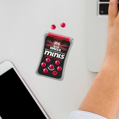 HALLS Minis Cherry Flavor Sugar Free Cough Drops, 48 Drops - Maple Wellness Supplements