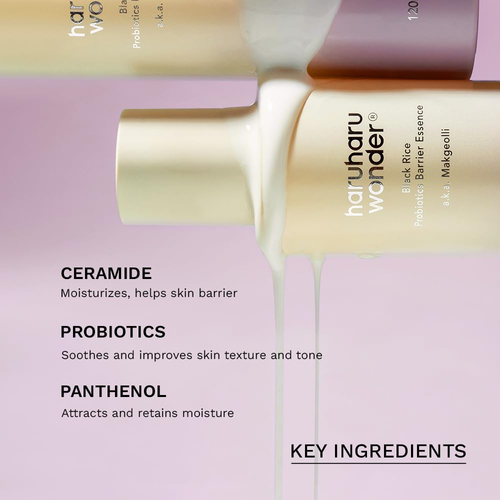 haruharu Wonder Black Rice Probiotics Barrier Essence, Skin Flooding & Layering, Strengthens Skin Barrier - Maple Wellness Supplements