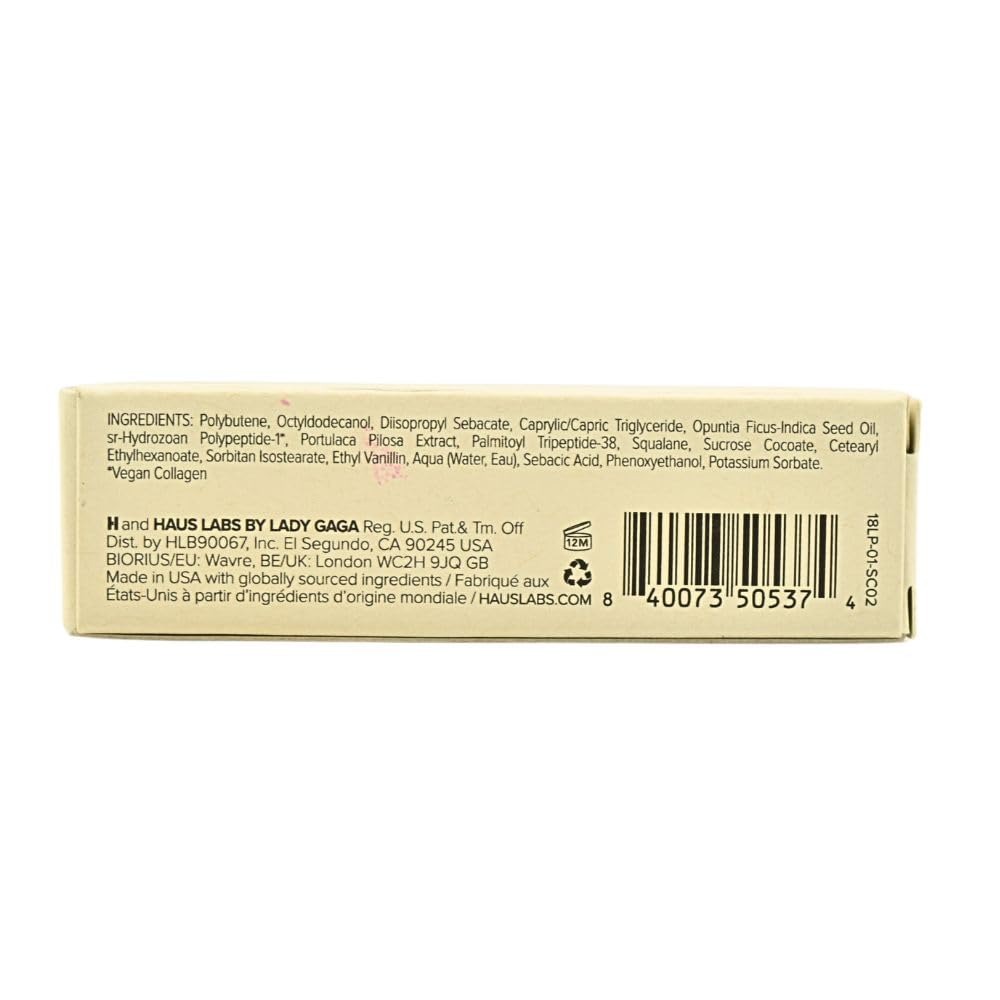 HAUS LABS BY LADY GAGA PhD Hybrid Hydrating Tinted Lip Oil Neutral Clear, Clean Vegan Lip Gloss Balm, Non-Sticky Shine, Moisturizing, 0.25 oz - Maple Wellness Supplements