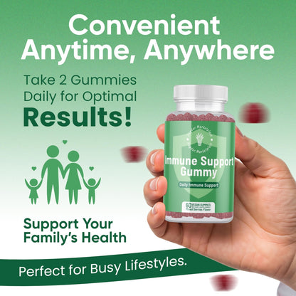 Haydar Marketplace Immune Boosters for Adults - Vegan Immune Support Gummies with Vitamins C & D, Zinc, Magnesium, Probiotics - Maple Wellness Supplements