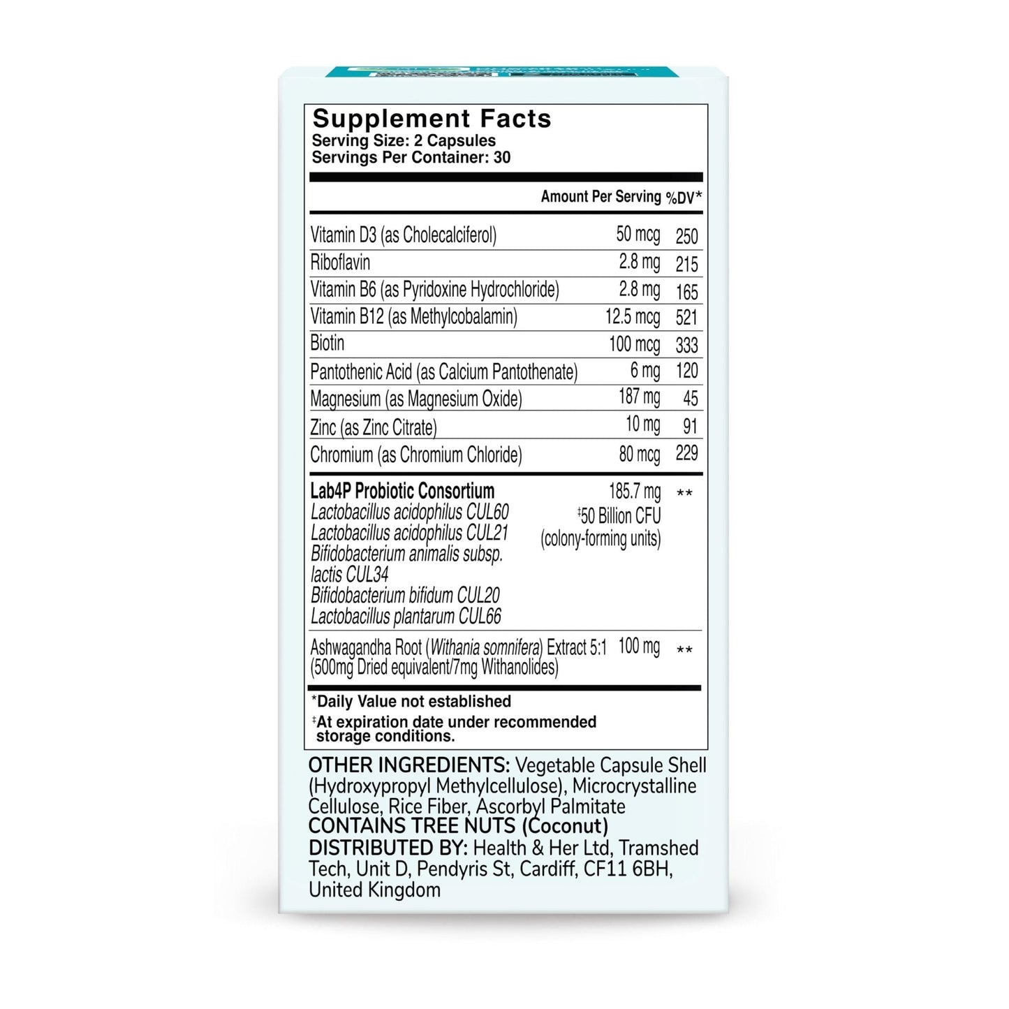 Health & Her Weight Management Probiotics for Women - Perimenopause & Menopause Supplement - Clinically Studied 50bn CFU Probiotics to Support Gut Health, Energy, Mood & Mind, Vegan (60 ct - 1 Month) - Maple Wellness Supplements