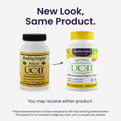 Healthy Origins UC-II 40 mg (Undenatured Type II Collagen, Non-GMO, Gluten Free, Joint Support), 120 Veggie Caps - Maple Wellness Supplements