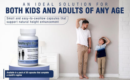 Height Growth Vitamins Grow Taller - Increase Bone Strength Bone Density Bone Growth - Maple Wellness Supplements