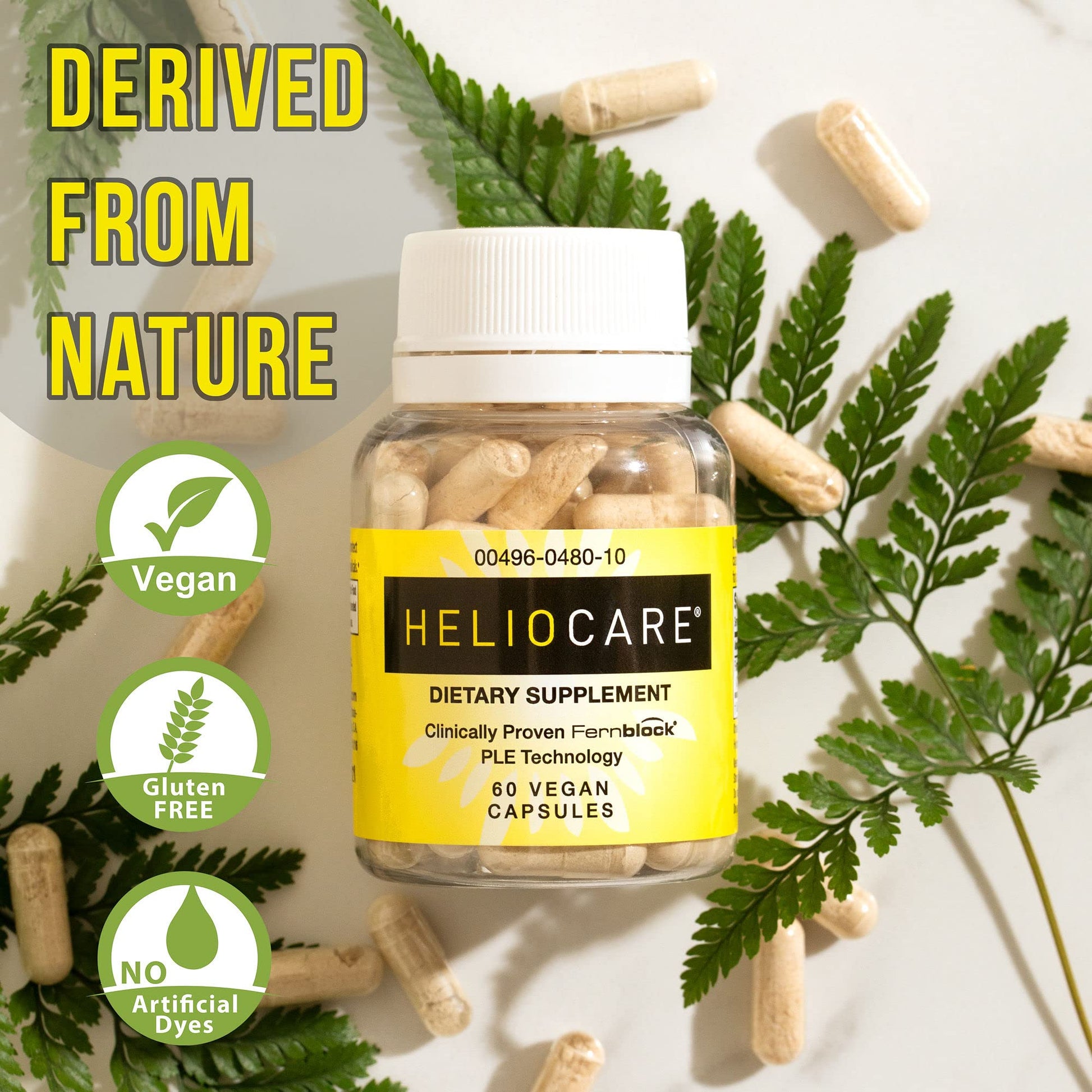 Heliocare Skin Care Dietary Supplement: 240mg Polypodium Leucotomos Extract Pills - Antioxidant Rich Formula with Fernblock - Maple Wellness Supplements