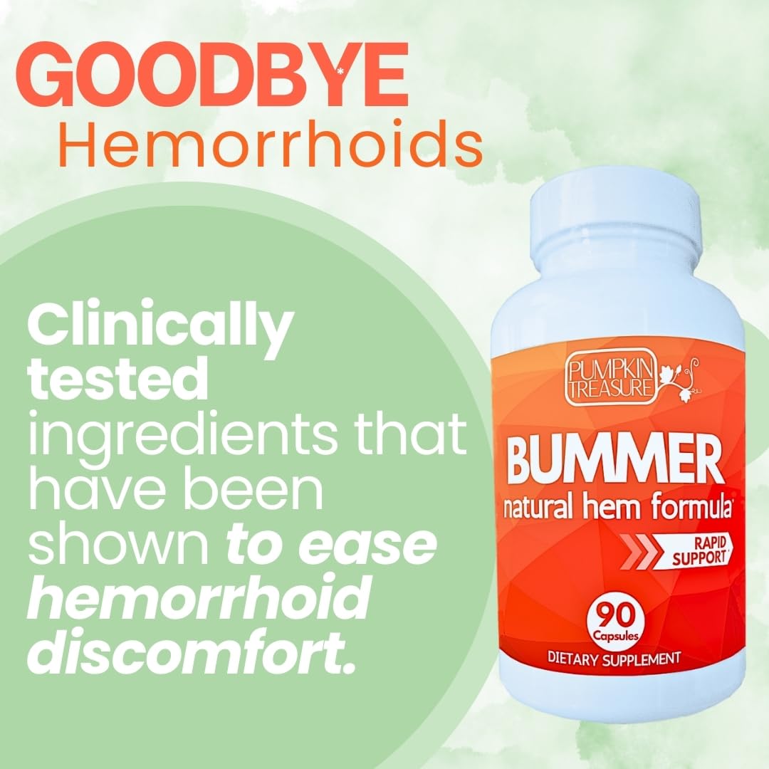 Hem Knockout Fast-Acting Hemorrhoid Pills - Internal Relief Supplement for Pain, Swelling & Bleeding - Natural Vein Support Formula - 90 Day Supply - Made in USA - Maple Wellness Supplements