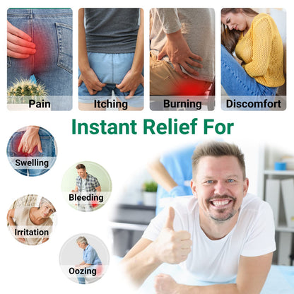 Hemorrhoid Treatment Ointment, Maximum Strength Treatment & Fast Relief for Pain, Itching, Burning, Swelling, Fissure, Bleeding, Discomfort, Long-Lasting Internal & External Hemorrhoid Cream, (2-Pack) - Maple Wellness Supplements