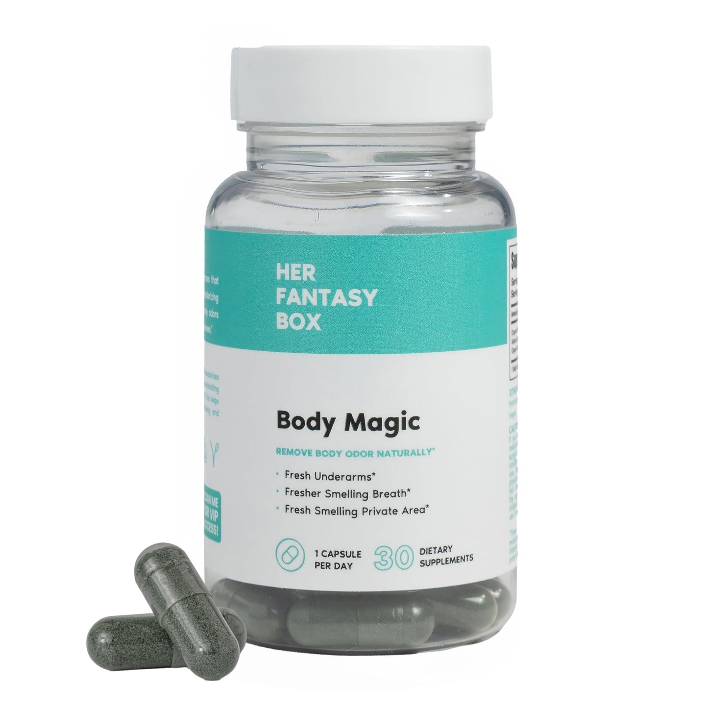 Her Fantasy Box | Body Magic | Chlorophyll Capsules - 30 Vegan Capsules for Detox, Digestion, Gut Health, Skin Support - Maple Wellness Supplements