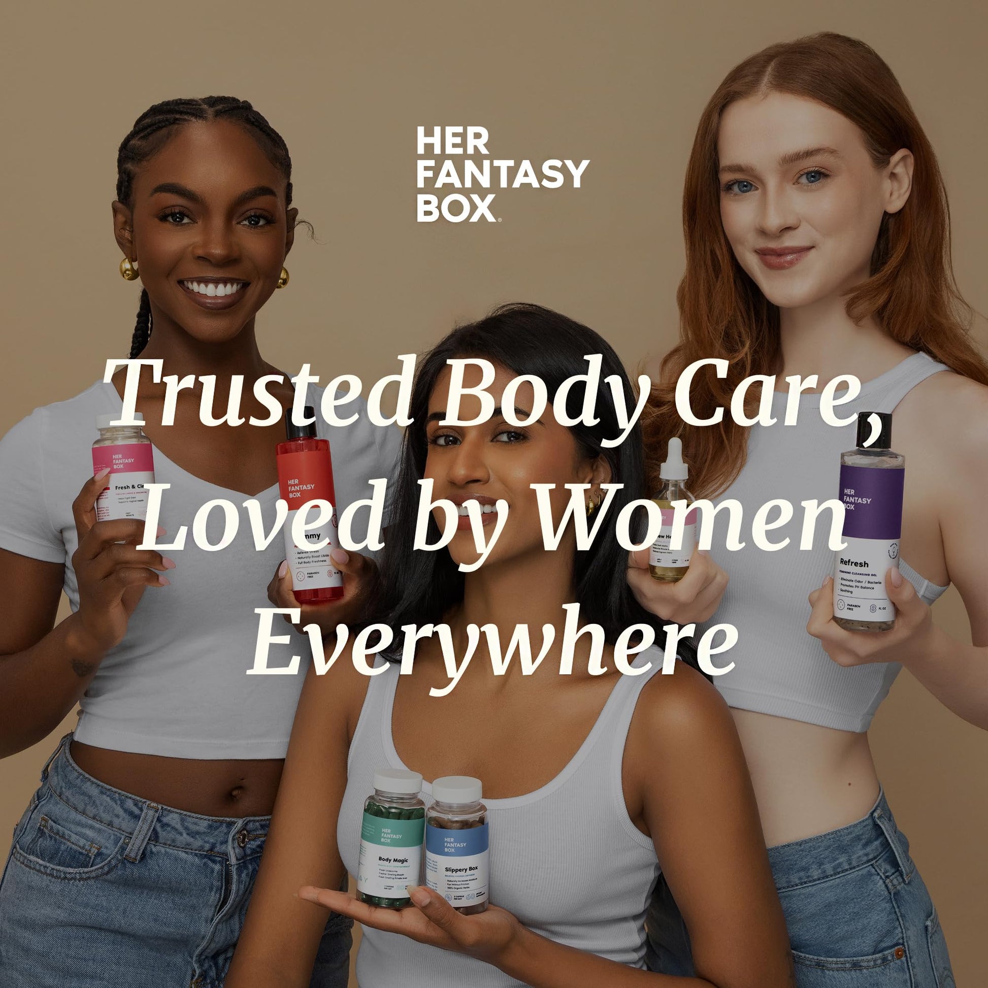 Her Fantasy Box | Healthy Box | Vaginal Probiotics for Women – Prebiotics + Advanced Lactobacillus Blend – Hormonal Balance, PMS Relief – Feminine Health Support with Cranberry & D-Mannose - Maple Wellness Supplements