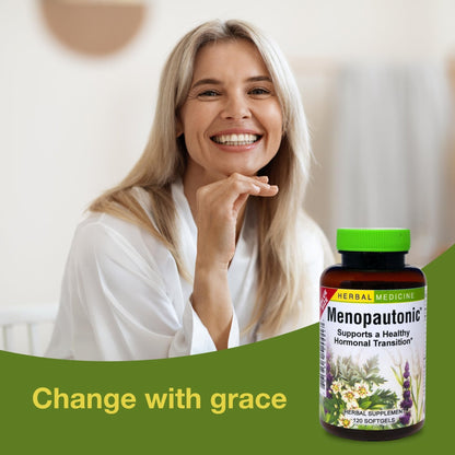 Herbs Etc. Menopautonic Softgels - Essential Supplement for Women - Hormonal Transition Support Supplement - Offers Menopausal Support with Dong Quai & Motherwort - 120 Softgels (120 Servings) - Maple Wellness Supplements