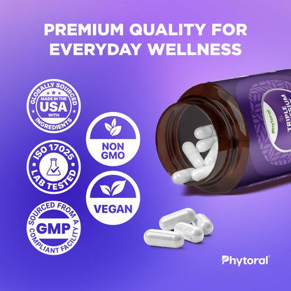Highly Potent Magnesium Complex Capsules - Triple Magnesium Blend with Taurate Glycinate and Malate - 400mg Supplement Supports Relaxation & Overall Wellness Non-GMO Vegan - 90 Count - Maple Wellness Supplements