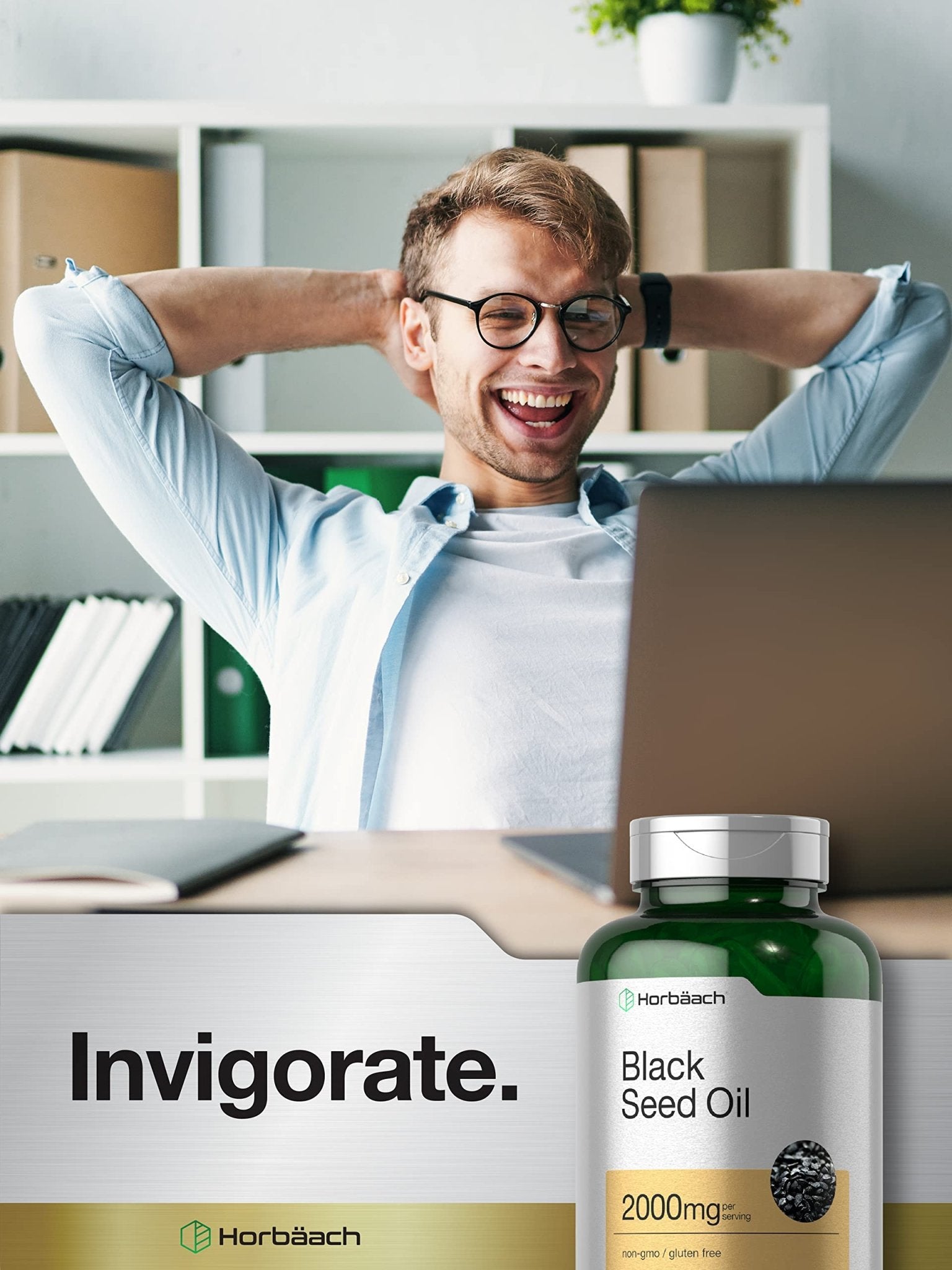 Horbaach Black Seed Oil Cold Pressed Softgel Capsules | 2000mg | 120 Count | Supplement with Omega 6 and 9 | Nigella Sativa - Maple Wellness Supplements
