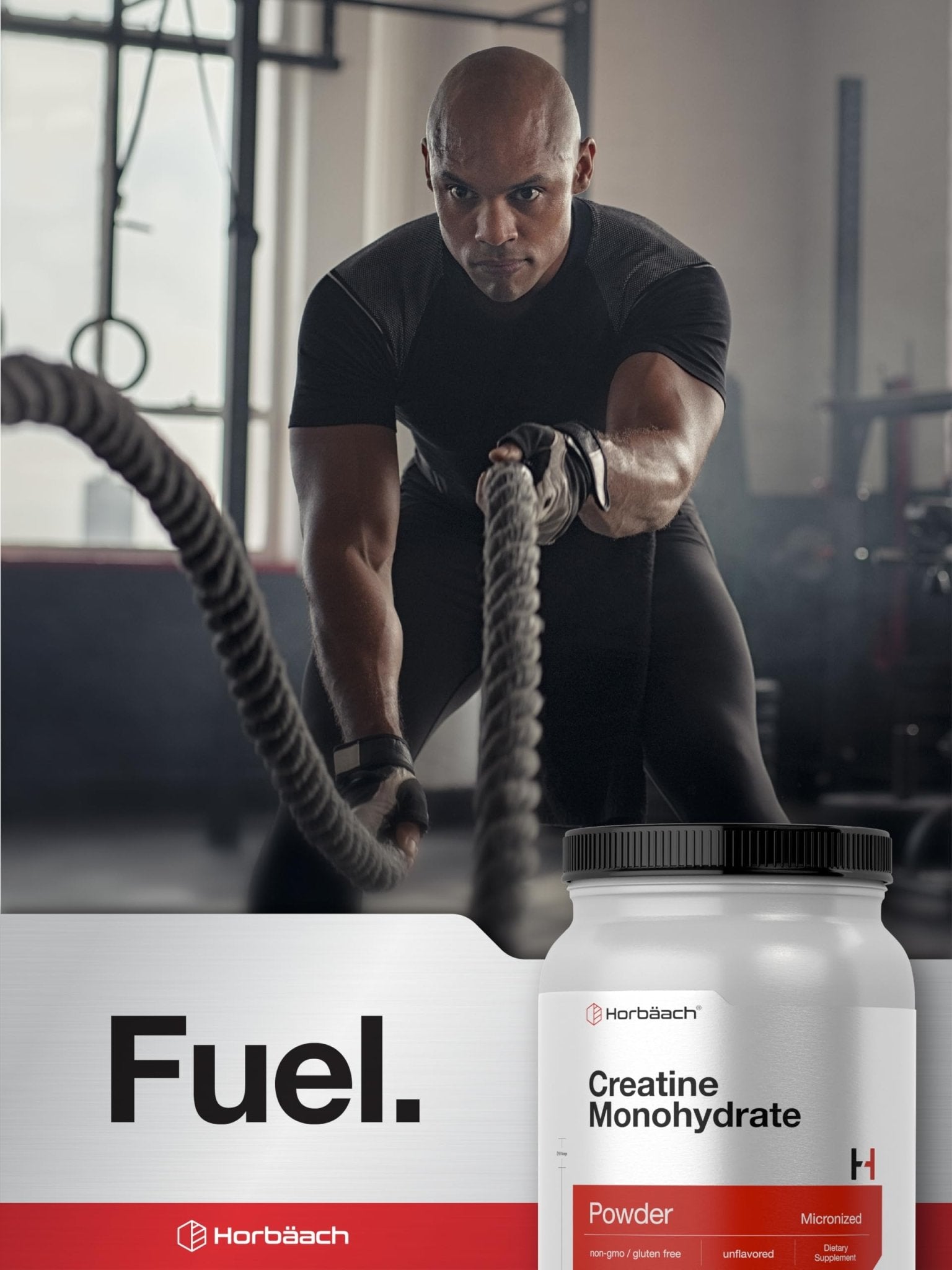 Horbäach Creatine Monohydrate Powder | 2.2lbs (35.2 oz) | Micronized and Unflavored | Vegetarian, Non-GMO, and Gluten Free Supplement - Maple Wellness Supplements