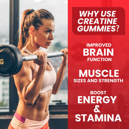 Hovika Creatine Monohydrate Gummies for Men & Women, Chewable 3g Creatine Monohy - Maple Wellness Supplements