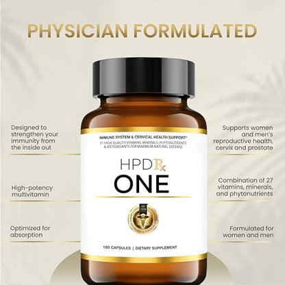 HPD Rx ONE Immunity Boost Multivitamin HPV Supplements for Women and Men - Maple Wellness Supplements