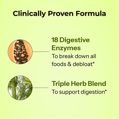 HUM Flatter Me Digestive Enzymes for Women & Men, Digestive Health Bloating Supplement with Ginger & Peppermint Leaf, Fast Acting Anti Bloat Pills Multi Enzyme for Debloating, Vegan, 60 Capsules - Maple Wellness Supplements