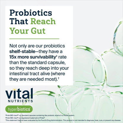 Hyperbiotics Vital Nutrients IBS Probiotic | Reduce Symptoms of IBS* | Clinically Studied Vegan probiotic for IBS Relief from Bloating, Gas, Diarrhea, & Abdominal Discomfort* | 30 Capsules - Maple Wellness Supplements