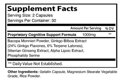 IDEAL PERFORMANCE (2 Pack) Cognigence Focus Nootropic Memory Booster Supplement Pills (120 Capsules) - Maple Wellness Supplements