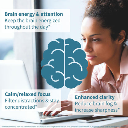 Igennus Focus - Nootropic with 200mg Natural Caffeine, Methylated B Vitamins, L-Theanine, Taurine, L-Tyrosine, Clean Energy, Brain Booster & Cognitive Performance, Non Jittery, 60 Capsules - Maple Wellness Supplements