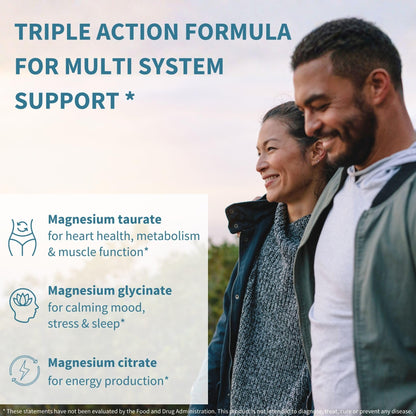 Igennus Superior Triple Magnesium Complex, Fully Reacted & Chelated Glycinate, Taurate & Citrate, Clean Label, High Bioavailability & Absorption, 60 Tablets, Vegan, Non-Buffered - Maple Wellness Supplements