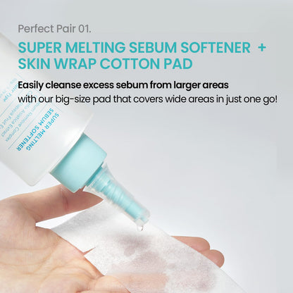 ilso Super Melting Sebum Softener, 5.29 fl oz, with 40 Skin Wrap Cotton Pads included, Pore Cleansing Solution, Blackhead Softener - Maple Wellness Supplements