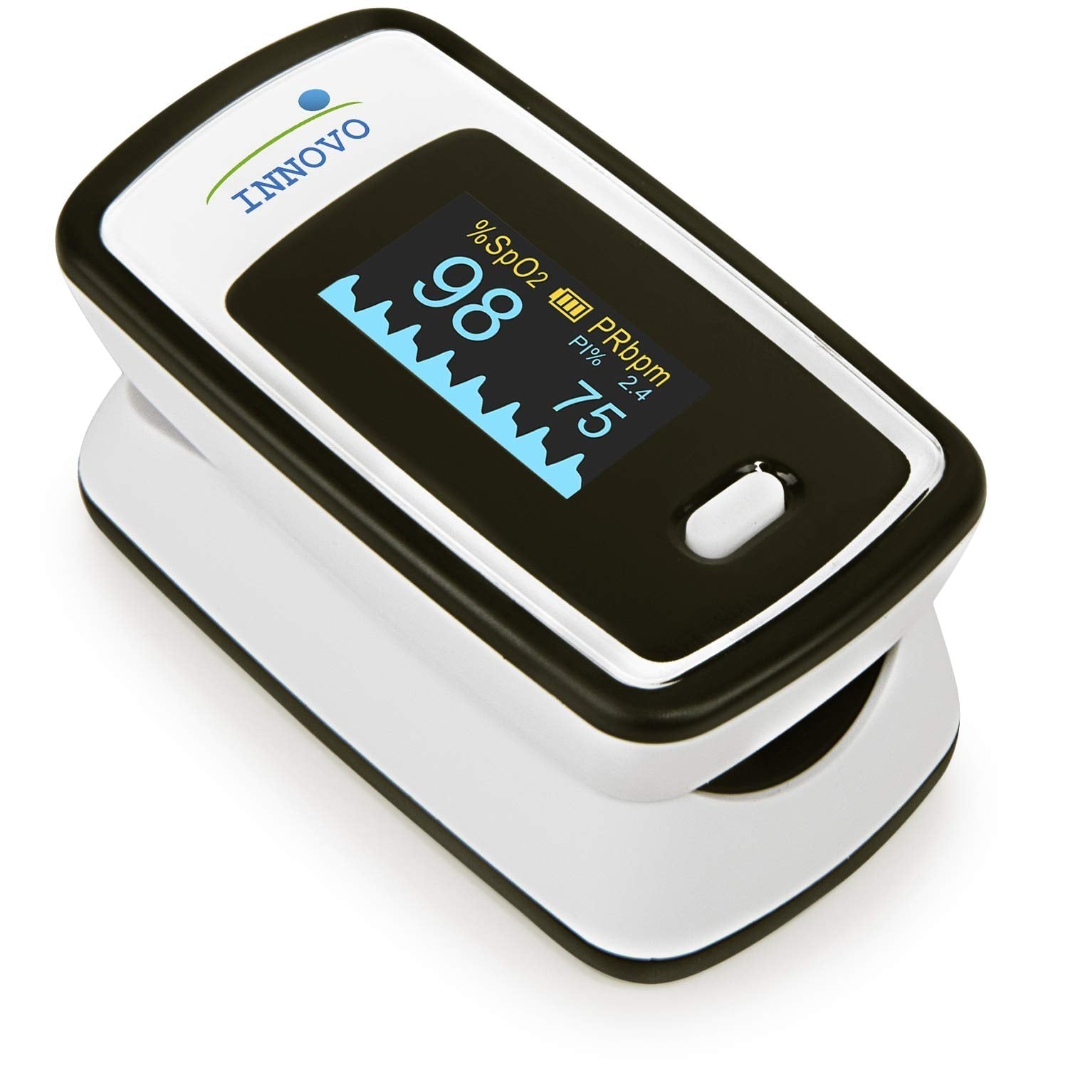 Innovo Deluxe iP900AP Fingertip Pulse Oximeter Blood Oxygen Saturation Monitor with Alarm, Plethysmograph and Perfusion Index - Maple Wellness Supplements
