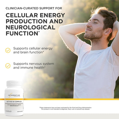 Integrative Therapeutics Active B-Complex - with Choline and Methylfolate - Cellular Energy, Immune Function & Heart Health Support with Vitamins B2, B6 & B12 - Maple Wellness Supplements