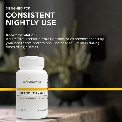 Integrative Therapeutics Cortisol Manager - Balance Cortisol & Support Relaxation for Restful Sleep* - Includes Ashwagandha & L-Theanine for Confidence with Less Stress - Maple Wellness Supplements