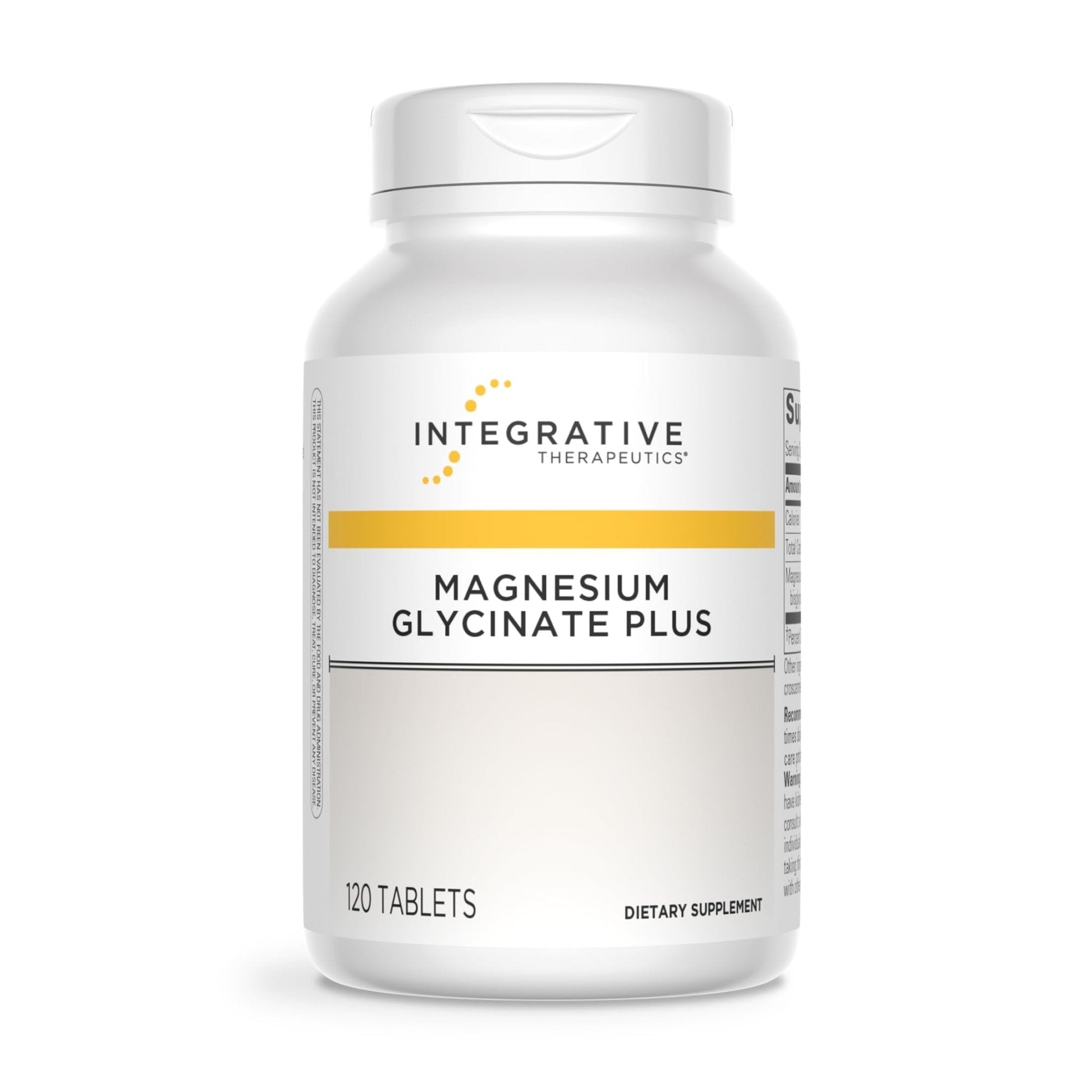 Integrative Therapeutics Magnesium Glycinate Plus - Brain Function Support Supplement for Adults* - Supports Heart and Muscular Function* - Dairy-Free & Gluten-Free - 120 Count (60 Servings) - Maple Wellness Supplements