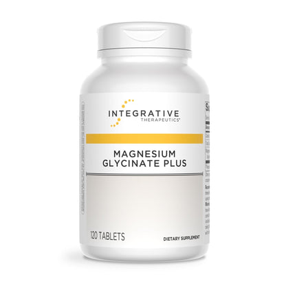 Integrative Therapeutics Magnesium Glycinate Plus - Brain Function Support Supplement for Adults* - Supports Heart and Muscular Function* - Dairy-Free & Gluten-Free - 120 Count (60 Servings) - Maple Wellness Supplements