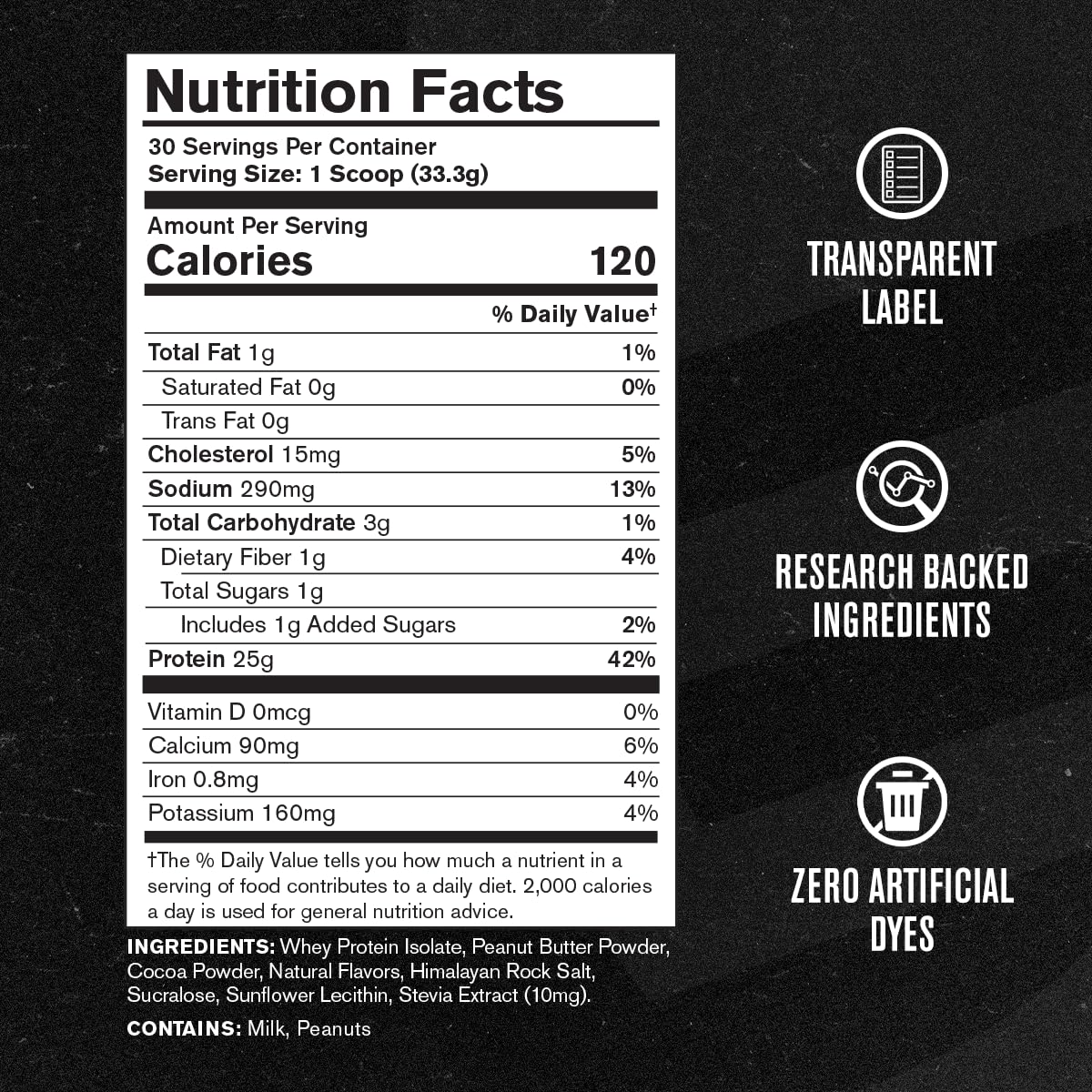 Jacked Factory Authentic ISO Grass Fed Whey Protein Isolate Powder - Low Carb, Non-GMO Muscle Building Protein w/No Fillers, Post Workout Recovery, Chocolate Peanut Butter - 25 Servings - Maple Wellness Supplements