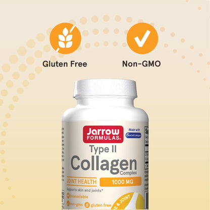 Jarrow Formulas® Type II Collagen Complex 1000 mg Supplements, Supports Skin and Joint Health, 60 Capsules, 30 Day Supply - Maple Wellness Supplements