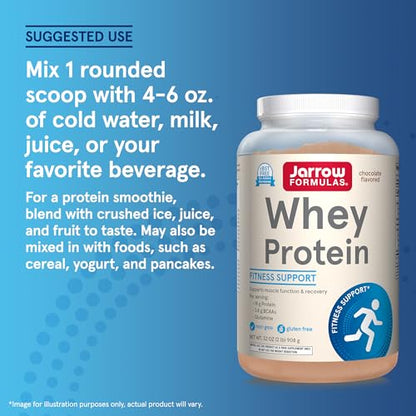 Jarrow Formulas Whey Protein With 18 g of Protein, 3.8 g of BCAAs, & Glutamine, Dietary - Maple Wellness Supplements