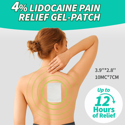JIATUHAN 4% Lidocaine Pain Relief Patches – Maximum Strength for Back, Neck, Joint & Muscle Pain – Long-Lasting & Flexible – 15 Patches - Maple Wellness Supplements