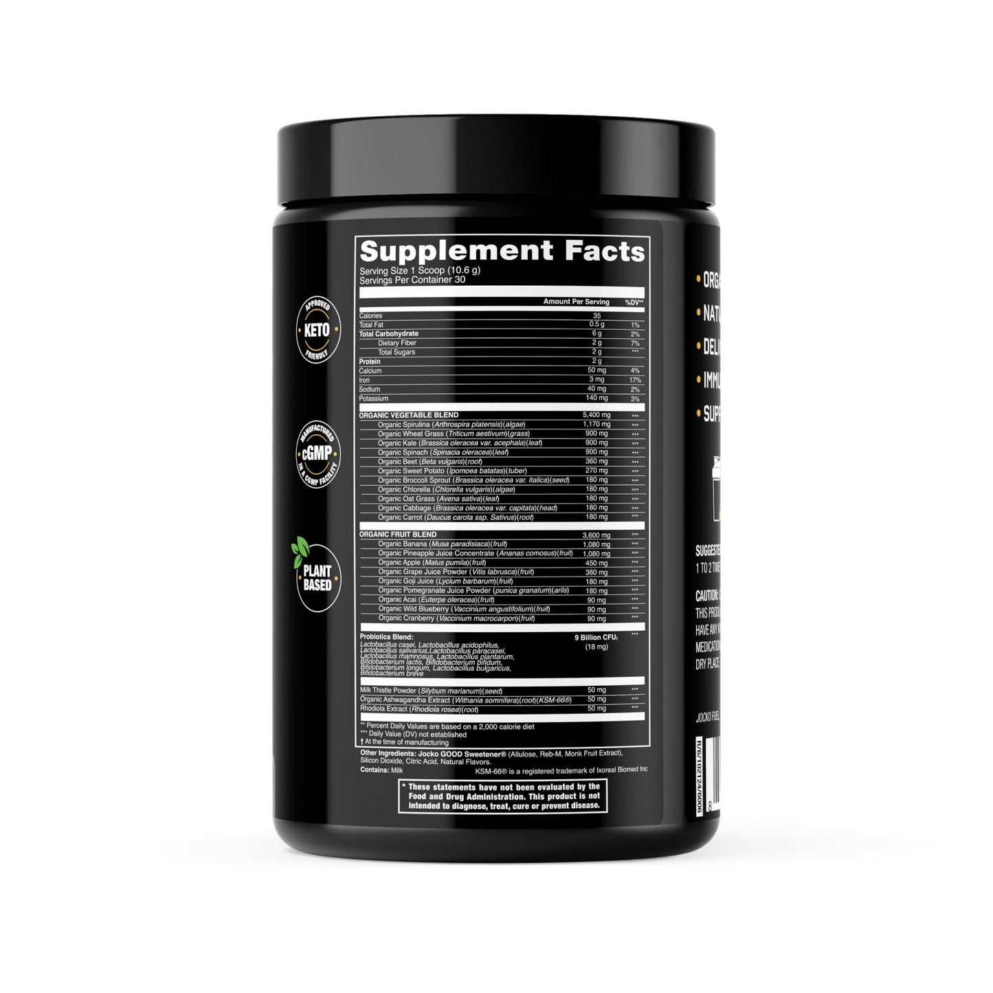 Jocko Fuel Daily Greens Powder - Premium Organic Greens Superfood Powder for Gut Health, Digestion, Bloating, Immune Support with Spirulina, Chlorella, - Maple Wellness Supplements