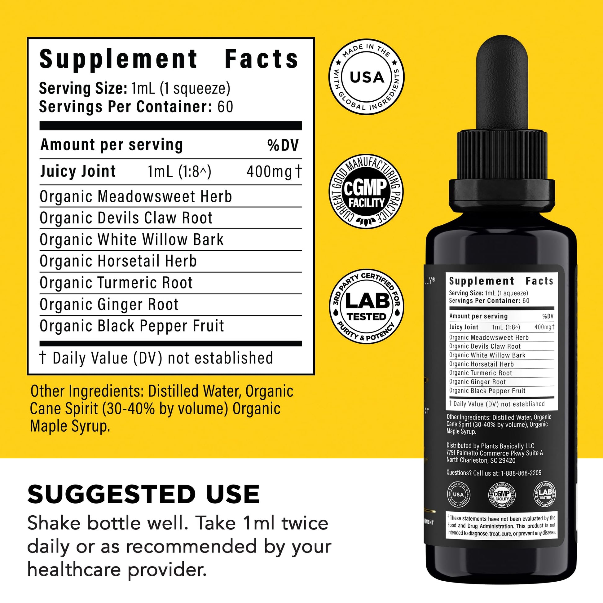 Juicy Joint by Plants Basically – Joint Support Supplement for Mobility, Relief & Recovery | - Maple Wellness Supplements