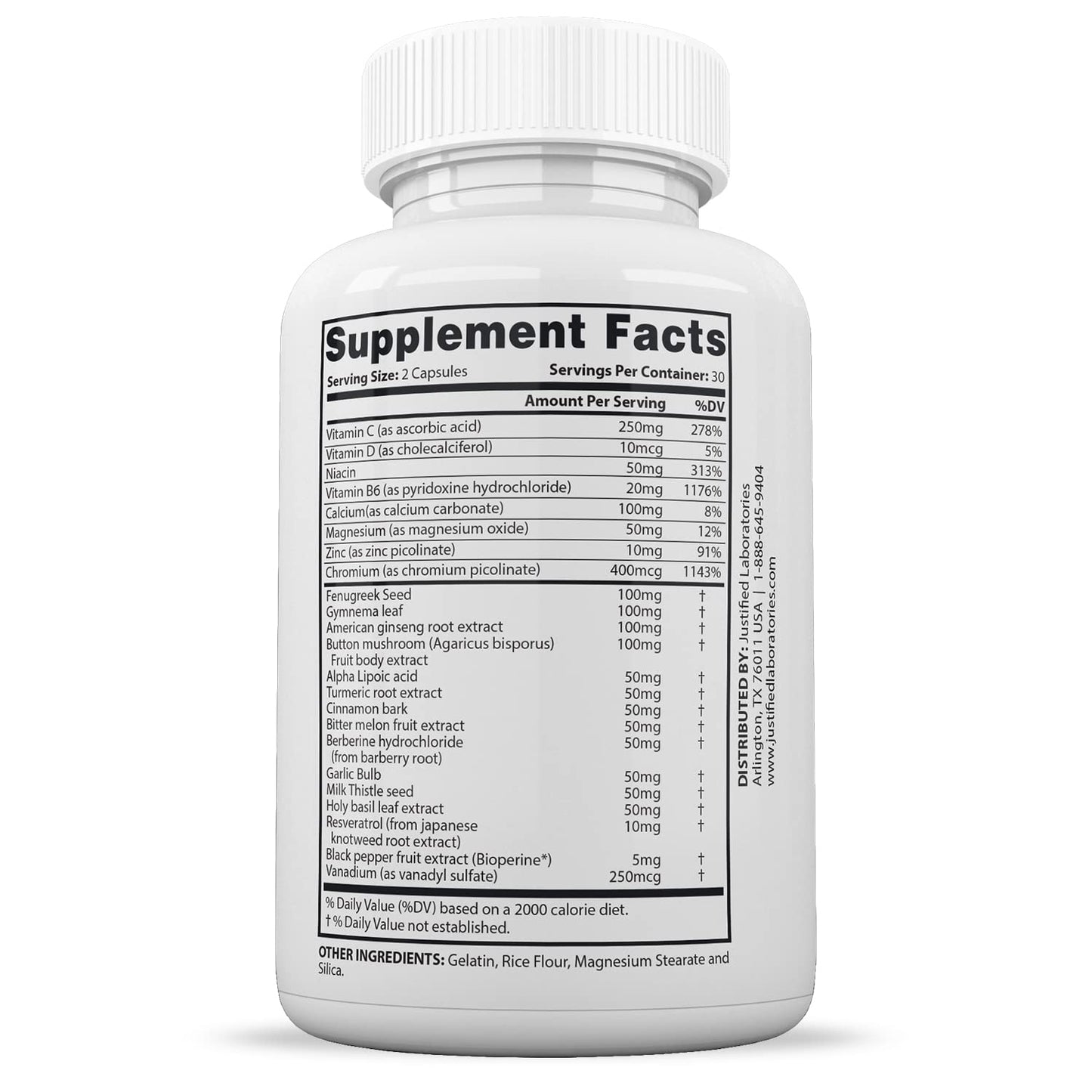 Justified Laboratories (3 Pack) Blood Balance Max 1295MG Supplement Pills 180 Capsules - Maple Wellness Supplements