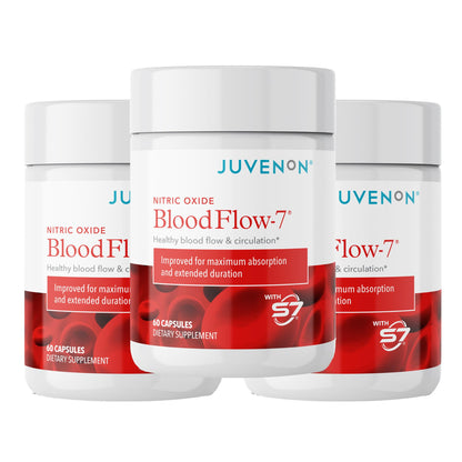 Juvenon BloodFlow-7 Nitric Oxide Supplements for Men & Women - Natural Nitric Oxide Booster with Nitrosigine® + S7® - Maple Wellness Supplements
