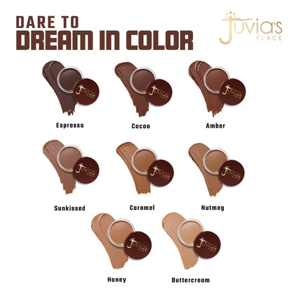 Juvia's Place Bronzed Cream Bronzer - Cocoa - Smooth Cream Bronzer Pot for Sun-Kissed Glow & Warmth, Buildable & Blendable Makeup Contour with Long-Lasting Matte Shimmer Finish, Highly Pigmented - Maple Wellness Supplements