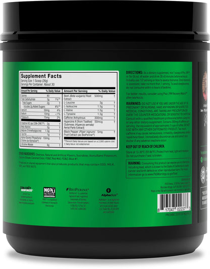JYM Supplement Science Pre JYM Black Cherry Pre Workout Powder for Men & Women, BCAAs, Nootropics, Creatine HCI, Citrulline, Beta-Alanine, Betaine, Taurine, Huperzine, 30 Servings - Maple Wellness Supplements