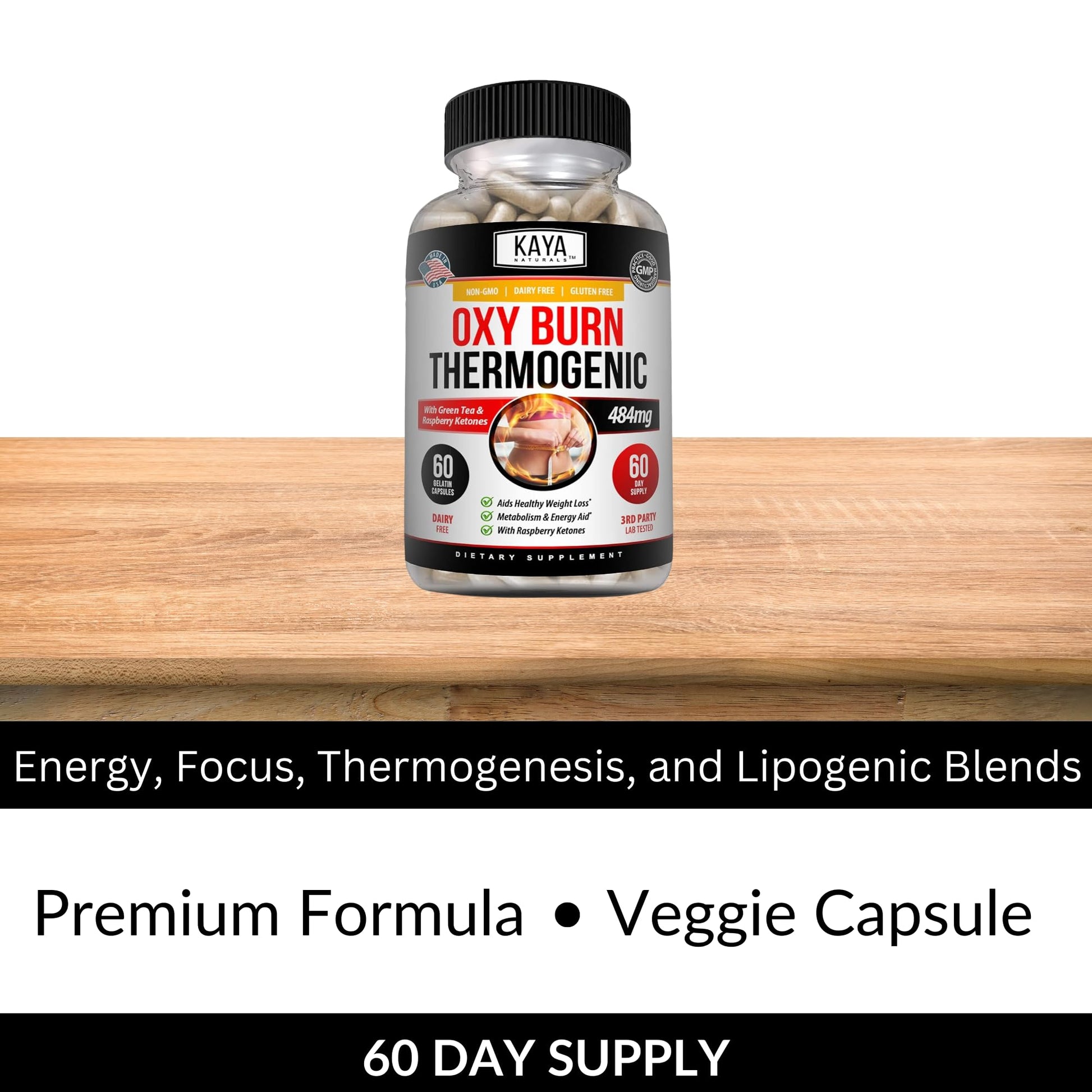 Kaya Naturals Oxy Burn - Weight Loss Pills for Women & Men - Appetite Suppressant - Maple Wellness Supplements