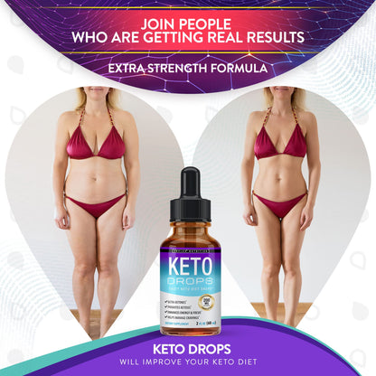 Keto Diet Drops Weight Loss Ketogenic Supplement - Premium Fat Burner Formula - Maple Wellness Supplements