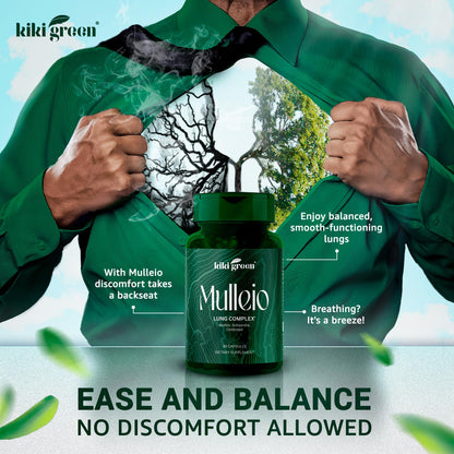 KIKI Green MULLEIO Lung Health Capsules: Herbal Supplement for Lung Cleanse, Better - Maple Wellness Supplements