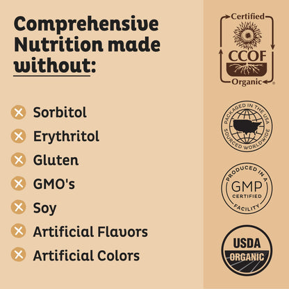 KOS Organic Plant Based Protein Powder, Chocolate Peanut Butter - Delicious Vegan Protein Powder - Keto Friendly, Gluten Free, Dairy Free & Soy Free - 15 Servings - Maple Wellness Supplements