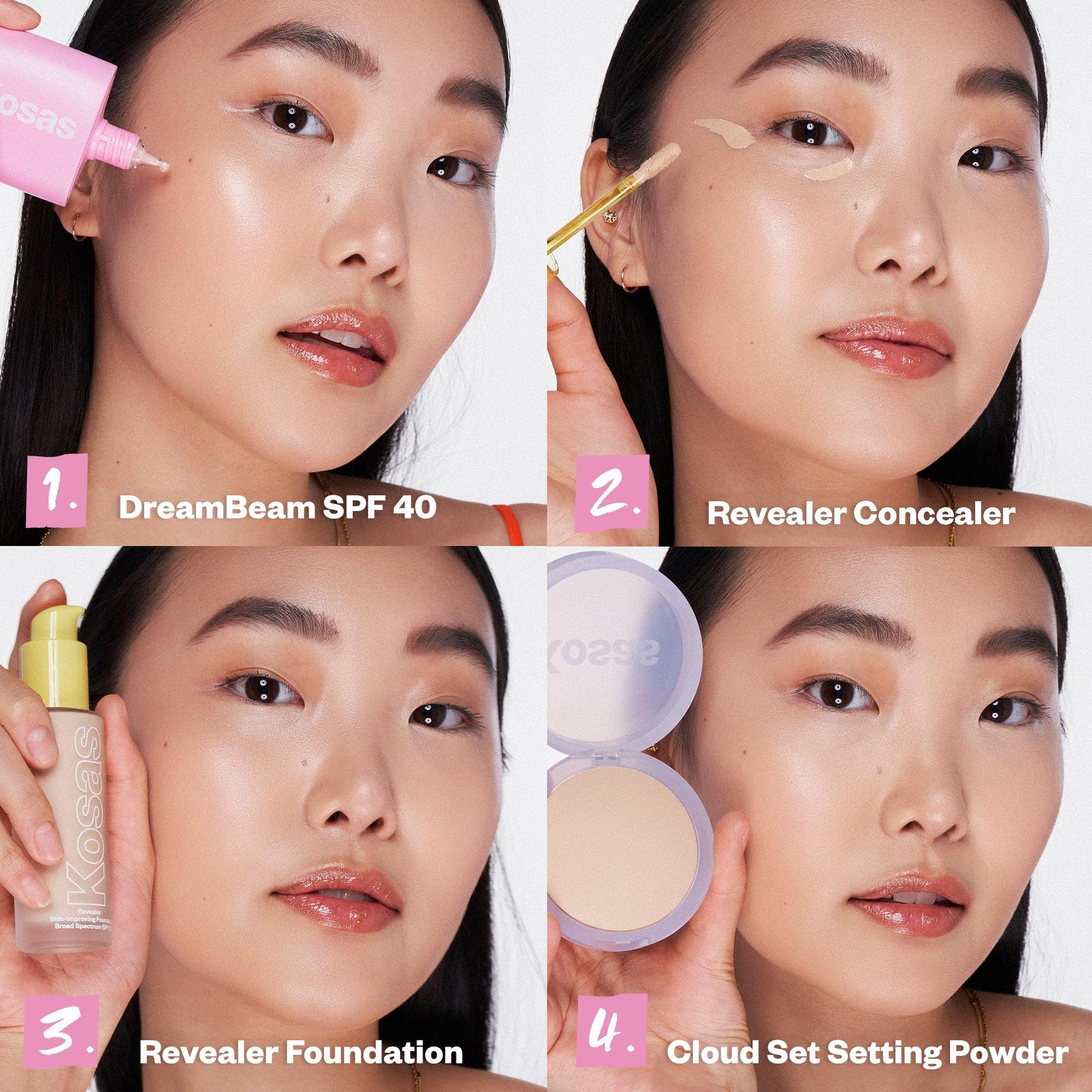 Kosas DreamBeam SPF 40 Mineral Sunscreen for Face + Makeup Prep – Lightweight Hydrating Sun Protection, 40 ml - Maple Wellness Supplements