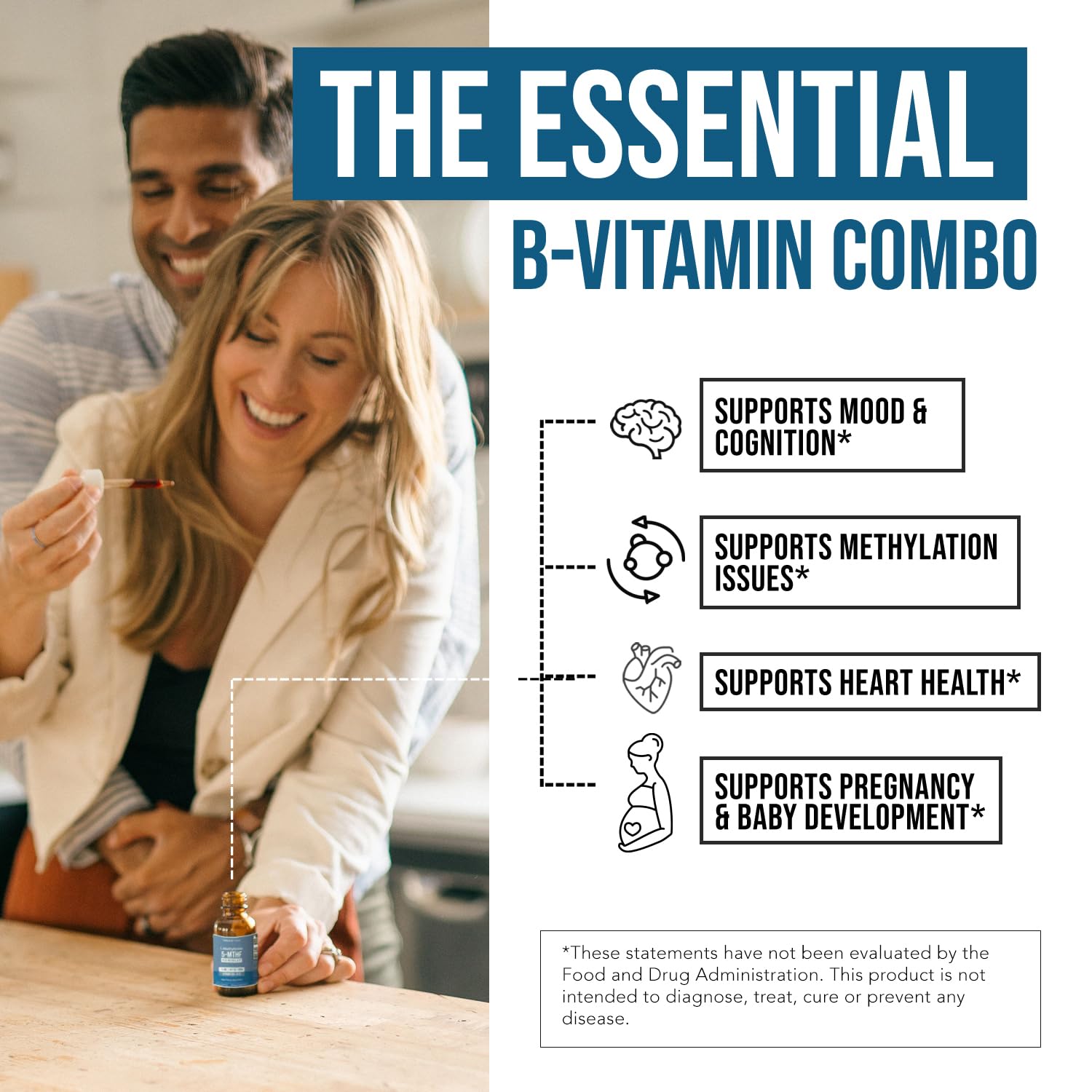 L Methyl Folate 15mg Plus Methyl B12 Cofactor – Organic Berry Flavor, High Potency Liquid Sublingual Active 5-MTHF Form - Supports Mood, Methylation - Maple Wellness Supplements