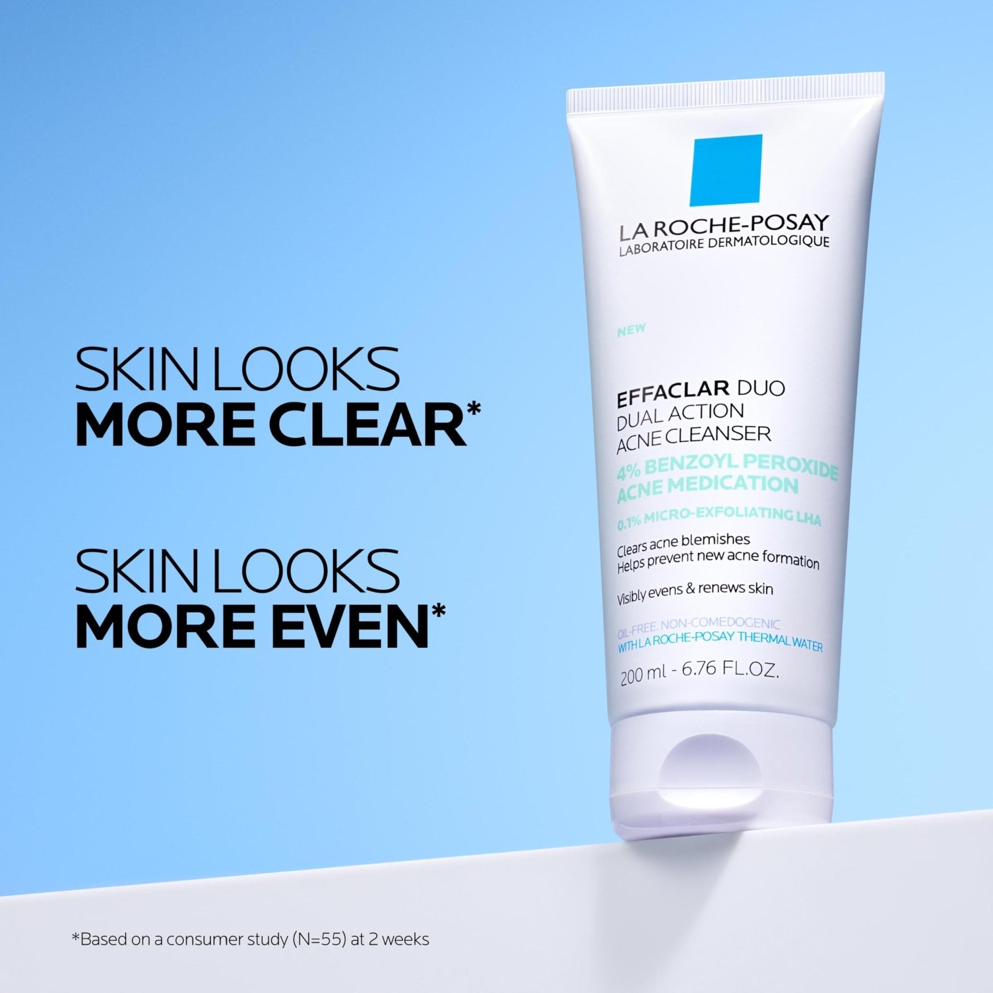La Roche-Posay Effaclar Dual Acne Face Wash With 4% Benzoyl Peroxide & LHA Exfoliant - Maple Wellness Supplements