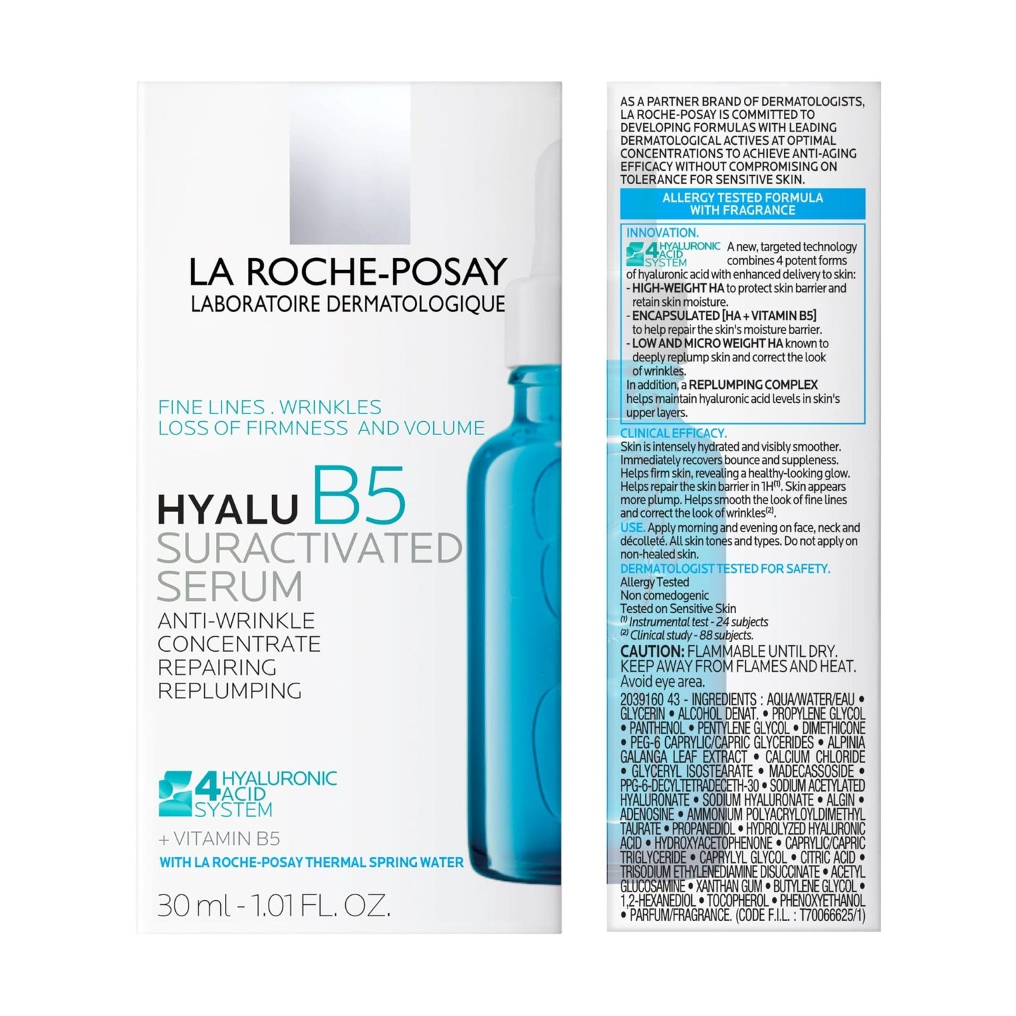 La Roche-Posay Hyalu B5 Suractivated Hyaluronic Acid Serum for Face, Vitamin B5 + Hyaluronic Acid + Glycerin - Maple Wellness Supplements